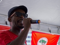 Mc Pingo durante Feira da Reforma Agraria CÃ­cero Guedes, Largo da Carioca, RJ, 09/12/2014